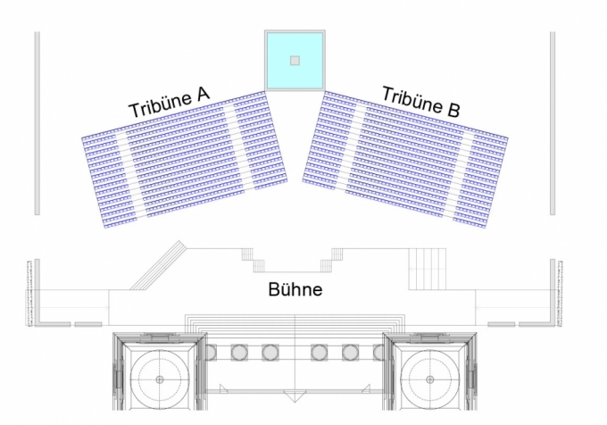 Übersichtsplan Gesamttribüne