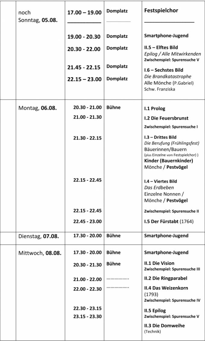 aktueller Probenplan Seite 4